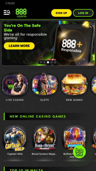 888 website screenshot mobile