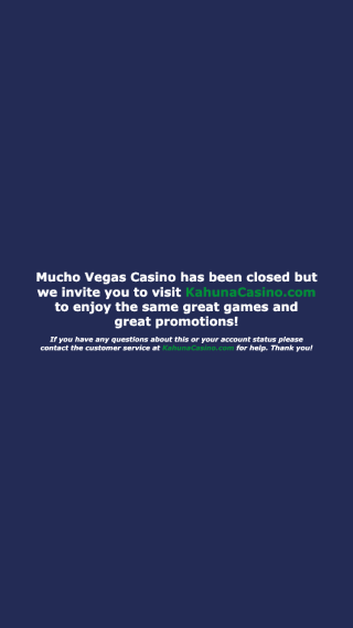 Mucho Vegas website screenshot mobile