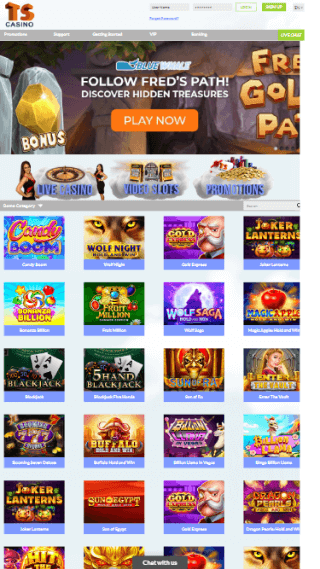 Times Square Casino website screenshot mobile