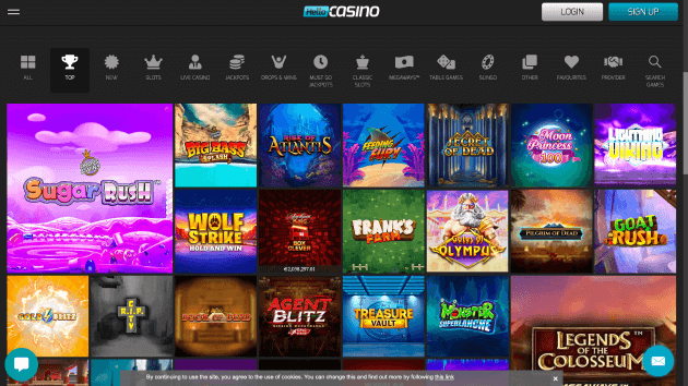 Hello Casino website screenshot desktop
