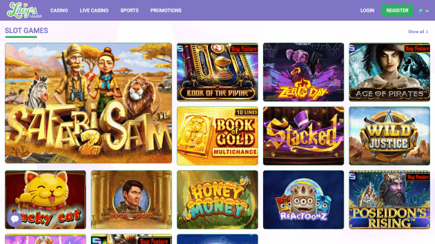 Lucys Casino website screenshot desktop