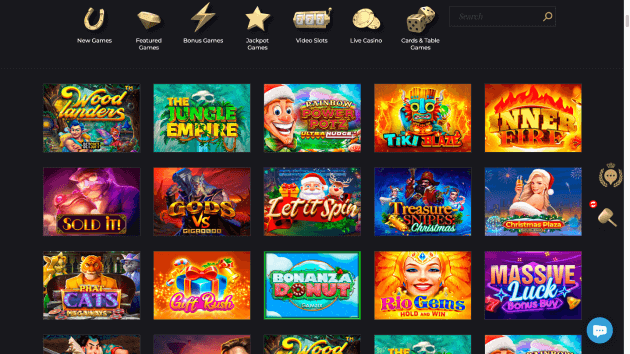 Split Aces Casino website screenshot desktop